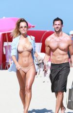 NATALIA BORGES in Bikini at a Beach in Miami 03/10/2017