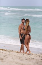 NATALIA BORGES In Bikini on the Beach in Miami 03/25/2017