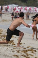 NATALIA BORGES In Bikini on the Beach in Miami 03/25/2017