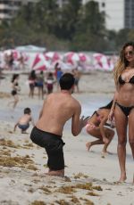 NATALIA BORGES In Bikini on the Beach in Miami 03/25/2017