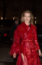 NATALIA VODIANOVA out for Dinner at Manko Restaurant in Paris 03/04/2017