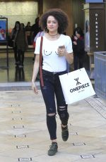 NATHALIE EMMANUEL Out Shopping in Los Angeles 03/08/2017