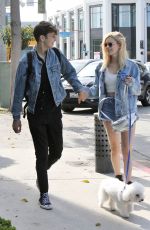 NICOLA PELTZ in Denim Shorts Out for Lunch in West Hollywood 03/14/2017