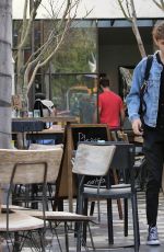 NICOLA PELTZ in Denim Shorts Out for Lunch in West Hollywood 03/14/2017