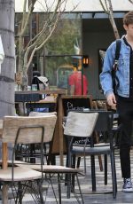 NICOLA PELTZ in Denim Shorts Out for Lunch in West Hollywood 03/14/2017