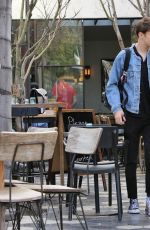 NICOLA PELTZ in Denim Shorts Out for Lunch in West Hollywood 03/14/2017
