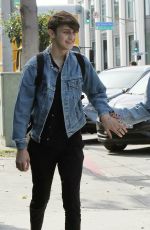 NICOLA PELTZ in Denim Shorts Out for Lunch in West Hollywood 03/14/2017