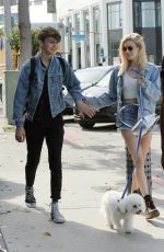 NICOLA PELTZ in Denim Shorts Out for Lunch in West Hollywood 03/14/2017