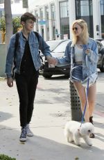 NICOLA PELTZ in Denim Shorts Out for Lunch in West Hollywood 03/14/2017