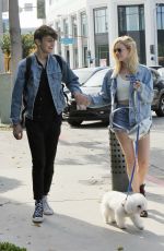 NICOLA PELTZ in Denim Shorts Out for Lunch in West Hollywood 03/14/2017
