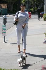 NICOLE MURPHY Walks Her Dog Out in West Hollywood 03/01/2017