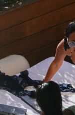 NICOLE WILLIAMS and CHRISTINA MILIAN in Bbikinis at a Pool in Hawaii 03/30/2017