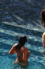 NICOLE WILLIAMS and CHRISTINA MILIAN in Bbikinis at a Pool in Hawaii 03/30/2017