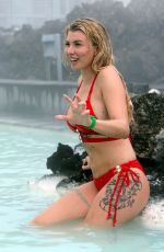 OLIVIA BUCKLAND and CARA DE LA HOYDE in Bikinis at Blue Lagoon Spa in Iceland 03/12/2017