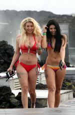 OLIVIA BUCKLAND and CARA DE LA HOYDE in Bikinis at Blue Lagoon Spa in Iceland 03/12/2017