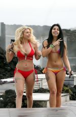 OLIVIA BUCKLAND and CARA DE LA HOYDE in Bikinis at Blue Lagoon Spa in Iceland 03/12/2017