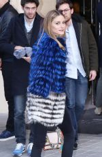 OLIVIA PALEMO Arrives at Royal Monceau Hotel in Paris 03/02/2017