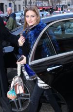 OLIVIA PALEMO Arrives at Royal Monceau Hotel in Paris 03/02/2017