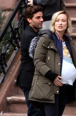 OLIVIA WILDE and Oscar Isaac on the Set of Life Itself in New York 03/21/2017