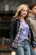 OLIVIA WILDE and Oscar Isaac on the Set of Life Itself in New York 03/30/2017