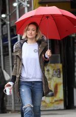 OLIVIA WILDE at Life Itself Set in New York 03/24/2017