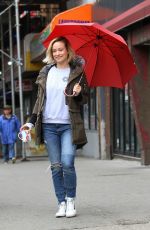 OLIVIA WILDE at Life Itself Set in New York 03/24/2017