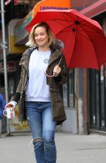 OLIVIA WILDE at Life Itself Set in New York 03/24/2017