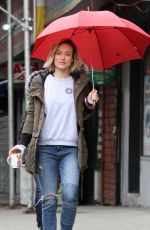 OLIVIA WILDE at Life Itself Set in New York 03/24/2017