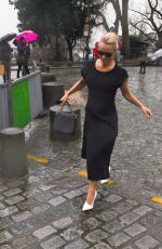 PAMELA ANDERSON Arrives at Sacre-Couer Basilica in Paris 03/06/2017