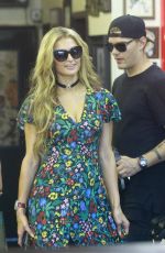 PARIS HILTON and Chris Zylka at a Tattoo Parlor in Los Angeles 03/29/2017