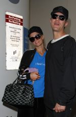 PARIS HILTON and Chris Zylka at LAX Airport in Los Angeles 03/28/2017