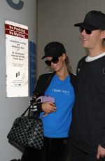PARIS HILTON and Chris Zylka at LAX Airport in Los Angeles 03/28/2017