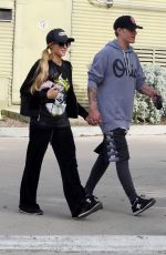 PARIS HILTON Walks Her Dog in Coldwater Canyon 03/02/2017