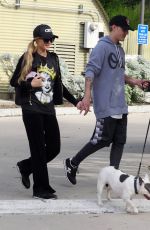 PARIS HILTON Walks Her Dog in Coldwater Canyon 03/02/2017