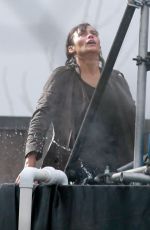 PAULA PATTON on the Set of Spmwhere Between in Vancouver 03/09/2017