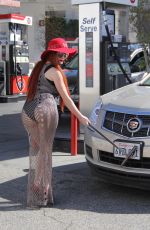 PHOEBE PRICE at a Gas Station in Beverly Hills 03/01/2017