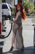 PHOEBE PRICE at a Gas Station in Beverly Hills 03/01/2017