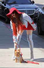 PHOEBE PRICE Walks Her Dog Out in Beverly Hills 03/29/2017