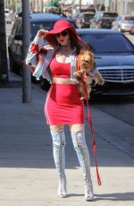 PHOEBE PRICE Walks Her Dog Out in Beverly Hills 03/29/2017