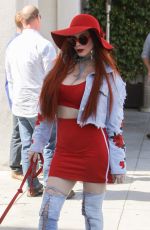 PHOEBE PRICE Walks Her Dog Out in Beverly Hills 03/29/2017
