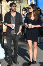 PHOEBE TONKIN and Paul Wesley Out at Farmers Market in Los Angeles 03/19/2017
