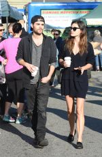 PHOEBE TONKIN and Paul Wesley Out at Farmers Market in Los Angeles 03/19/2017