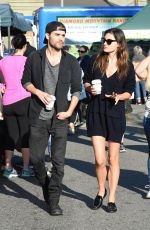 PHOEBE TONKIN and Paul Wesley Out at Farmers Market in Los Angeles 03/19/2017