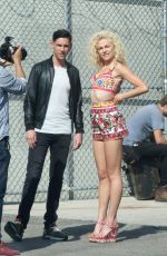 PIXIE LOTT on the Set of a Music Video in Los Angeles 03/27/2017