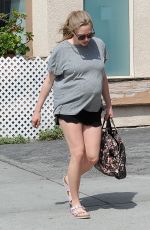Pregnant AMANDA SEYFRIED in Shorts Out in Los Angeles 03/14/2017