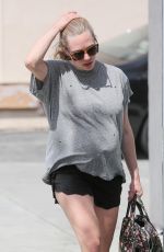 Pregnant AMANDA SEYFRIED in Shorts Out in Los Angeles 03/14/2017