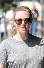 Pregnant AMANDA SEYFRIED in Shorts Out in Los Angeles 03/14/2017