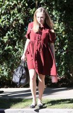 Pregnant AMANDA SEYFRIED Out and About in Los Angeles 03/03/2017