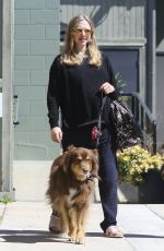 Pregnant AMANDA SEYFRIED Walks Her Dog in Studio City 03/08/2017