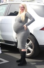 Pregnant JENNA JAMESON Out for Lunch at Fred Segal in West Hollywood 03/04/2017